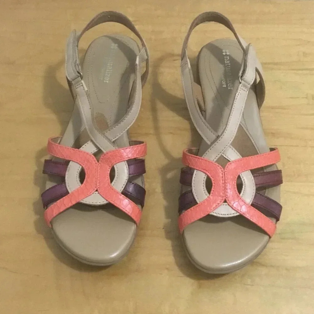 Naturalizer N5 Comfort  Sandals Catrina Women's Multi Color Strappy Size 8.5 M